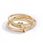 ⁦Moissanite Ring  Diamond Silver 3 Ring Connect⁩ - الصورة ⁦8⁩