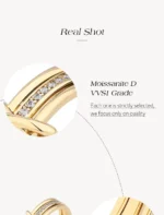 ⁦Moissanite Ring  Diamond Silver 3 Ring Connect⁩ - الصورة ⁦5⁩