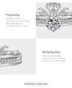 ⁦Silver Simple Line Wedding Couple Ring  Statement Jewelry⁩ - الصورة ⁦7⁩