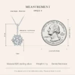 ⁦Moissanite Pendant Necklace and Earrings Jewelry Set⁩ - الصورة ⁦11⁩