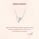 925 Sterling Silver Interlocking Ring Necklace, Dainty Gold Plated Pendant Necklace - Image 2