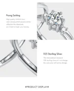 ⁦Real 925 Sterling Silver Simple Line Wedding Couple Ring Adjustable Size 6-9 Statement Jewelry⁩ - الصورة ⁦9⁩