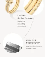 ⁦Moissanite Ring  Diamond Silver 3 Ring Connect⁩ - الصورة ⁦6⁩