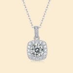 ⁦925 Silver Moissanite Cube Sugar Necklace⁩ - الصورة ⁦6⁩