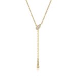 A Fashionable And Trendy Necklace Pendant Set With Top-quality Moissanite S925 And Silver Plated With Gold