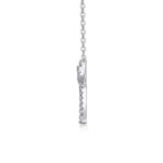 ⁦Set With Top-quality Moissanite, This Luxurious And Fashionable Light Luxury Trend Jewelry Necklace Pendant Is Made Of S925 Silver Electroplated With Platinum⁩ - الصورة ⁦2⁩