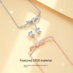 ⁦Sterling Silver Necklace Women's All-match Fashion Design Bandage Necklace⁩ - الصورة ⁦4⁩