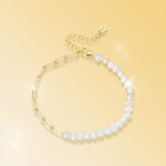 ⁦Creative Sterling Silver Natural Freshwater Pearl Necklace Bracelet⁩ - الصورة ⁦9⁩