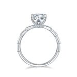 ⁦Luxury And Fashionable Light Luxury Jewelry Silver Ring Set With Top-quality Moissanite, S925 Silver⁩ - الصورة ⁦4⁩