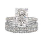 ⁦S925 Sterling Silver Super Shiny Ice Flower Cut Zircon Ring⁩ - الصورة ⁦8⁩