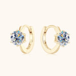 Fashion Simple Moissanite Ear Ring S925 Silver Earrings