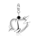 ⁦Spinning Love Pendant Necklace S925 Sterling Silver Set Zircon⁩ - الصورة ⁦6⁩