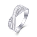 Intersection - A Wedding Ring Set With Top-quality Moissanite S925 Silver