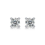 ⁦Time Imprint - Earrings Set With 0.5-carat Top-quality Moissanite S925 Silver And Platinum-plated Stud Earrings, A Fashionable And Trendy Accessory, Can Be Tested With A Diamond Pen⁩ - الصورة ⁦5⁩