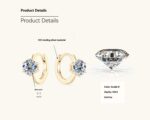 ⁦Fashion Simple Moissanite Ear Ring S925 Silver Earrings⁩ - الصورة ⁦3⁩