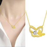 ⁦925 Sterling Silver Niche Temperament Butterfly Sterling Silver Necklace⁩ - الصورة ⁦4⁩