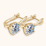 ⁦Fashion Diamond High-grade S925 Sterling Silver Earrings⁩ - الصورة ⁦2⁩