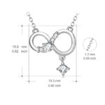 Infinite Pendant 925 Sterling Silver Diamante Necklace - Image 3