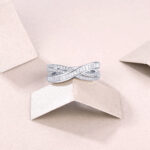 Intersection - A Wedding Ring Set With Top-quality Moissanite S925 Silver - Image 3