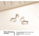 ⁦925 Sterling Silver Butterfly Earrings⁩ - الصورة ⁦7⁩