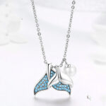 ⁦Three-piece fishtail ring necklace bracelet⁩ - الصورة ⁦4⁩