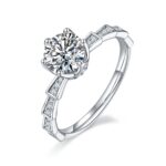Luxury And Fashionable Light Luxury Jewelry Silver Ring Set With Top-quality Moissanite, S925 Silver