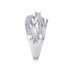 ⁦Diamond Shining -  Top-quality Moissanite S925, Silver And Platinum-plated Diamond Ring.⁩ - الصورة ⁦3⁩