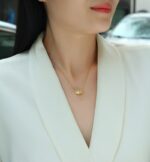 A Fashionable And Trendy Necklace Pendant Set With Top-quality Moissanite S925 In Silver And Gold-plated. - Image 5