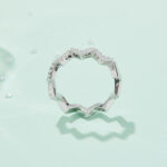 ⁦Thunder - A Wedding Ring Set With Top-quality Moissanite S925 Silver And Platinum-plated⁩ - الصورة ⁦5⁩