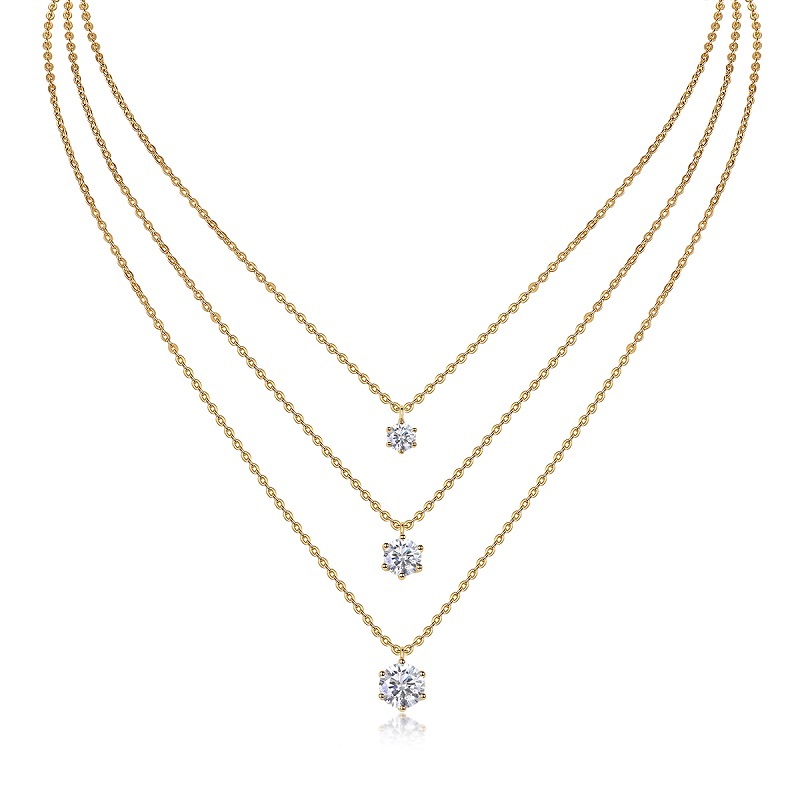 5018b9e1-43f0-45b5-b421-1999e0b8f9ac.jpg 2-carat Luxury Fashion Minimalist Trend Jewelry Silver Pendant Necklace With Top-quality Moissanite, S925 Silver - الصورة 1