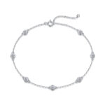 Dynamic Bubble - A Fashionable And Light Luxury Jewelry Silver Bracelet And Bracelet Set With Top-quality Moissanite, S925 Silver