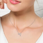 Infinite Pendant 925 Sterling Silver Diamante Necklace - Image 2