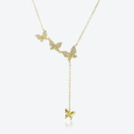 ⁦Fashion Personality Female Bow Pendant Necklace⁩ - الصورة ⁦4⁩