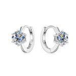 ⁦Fashion Simple Moissanite Ear Ring S925 Silver Earrings⁩ - الصورة ⁦7⁩