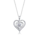 Telepathy - Top-quality Moissanite Fashionable Light Luxury Jewelry Pendant Necklace S925 Silver Plated Platinum.