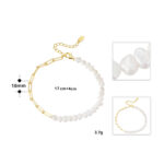 ⁦Creative Sterling Silver Natural Freshwater Pearl Necklace Bracelet⁩ - الصورة ⁦6⁩