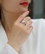 Hidden Poetry - A Ring Set With 1-carat Top-quality Moissanite S925 Silver - Image 8