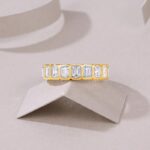 A Luxurious And Fashionable Light Luxury Jewelry Silver Ring Set With Top-quality Moissanite, S925 Silver Electroplated With Gold - Image 6