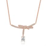 ⁦Sterling Silver Necklace Women's All-match Fashion Design Bandage Necklace⁩ - الصورة ⁦5⁩