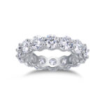 ⁦Star-studded - Set With Top-quality Moissanite S925 Silver  Diamond Wedding Ring.⁩ - الصورة ⁦6⁩