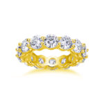 ⁦Star-studded - Set With Top-quality Moissanite S925 Silver  Diamond Wedding Ring.⁩ - الصورة ⁦7⁩