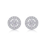 ⁦Moonlit Night Silver Osmanthus - Earrings Set With Top-quality Moissanite S925 Silver⁩ - الصورة ⁦2⁩