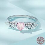 ⁦Zircon Love Wing Ring 925 Silver⁩ - الصورة ⁦2⁩