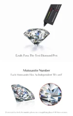 Moissanite Necklace   925 Sterling Sliver Square Classic Pendant Necklace - Image 7