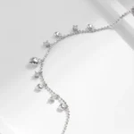 ⁦925 Sterling Silver Delicate Mirror Hearts Charm Beads Bracelet Romantic Trendy Link Chain⁩ - الصورة ⁦6⁩