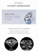 Moissanite Necklace   925 Sterling Sliver Square Classic Pendant Necklace - Image 5