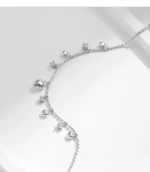 ⁦925 Sterling Silver Delicate Mirror Hearts Charm Beads Bracelet Romantic Trendy Link Chain⁩ - الصورة ⁦14⁩