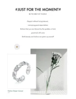 ⁦Silver Sparkling Clear Zircon Free Size Rings Heart To Heart Adjustable Ring⁩ - الصورة ⁦6⁩