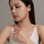 ⁦Zircon Heart Fashion Fashion Earrings⁩ - الصورة ⁦2⁩