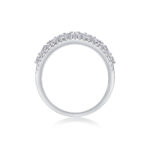 ⁦Monet's Garden - A Wedding Ring Set With Top-quality Moissanite S925 Silver And Platinum-plated Diamond.⁩ - الصورة ⁦3⁩